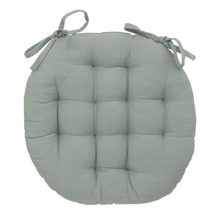 Galette De Chaise - Coton Et Velours - Bleu - 38x38 Cm - Atmosphera Créateur D'intérieur | Leroy