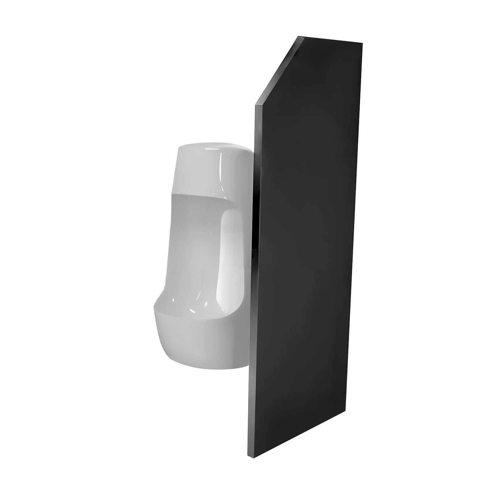 Divisorio per orinatoio Nero, divisorio per WC, divisorio per Bagno sospeso con Accessori, Schermo per la Privacy dell'orinatoio Maschile, divisorio per orinatoio, Protezione e Privacy Extra
