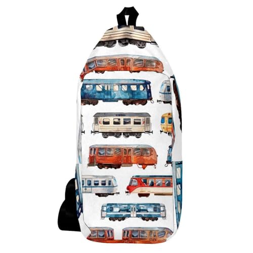 Sac à dos à bandoulière rétro multicolore pour homme et femme 16x36.5cm