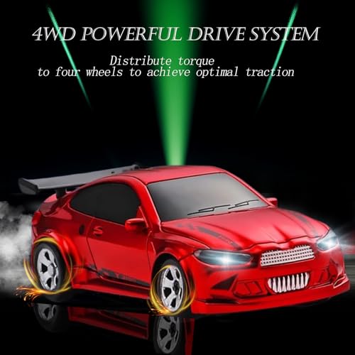 Image of RC Drift Car, 1 /64 Mini RC Remote Control Car, 2.4GHz Full Proportional RTR High Speed Micro Sports Racing Drift, 4WD HobbyFast Race Vehicle with Lights, Model Toys Gift for Kids, Boys, Adults