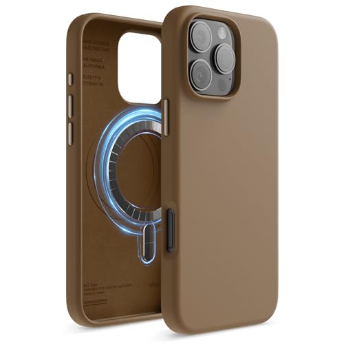elago Magnetic Silicone Case Compatible with iPhone 16 Pro Max Case 6.9 Inch Compatible with All MagSafe Accessories - Built-in Magnets, Soft Grip Silicone, Shockproof [Brown] (B0D7H16C7M) Amazon Price History, Amazon Price Tracker