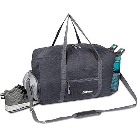 Sports Gym Bag with Wet Pocket & Shoes Compartment, Travel Duffel Bag for Men and Women Lightweight, Dark Grey Cover