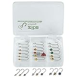 UNIVERSELLER 6ER HAKEN: Die Tungsten-Gewichte sind auf einem silbernen, scharfen Angelhaken der Größe 6 mit 19mm Gesamtlänge und einer Schenkelhöhe von 8mm fest verklebt.