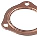 BYOBYO 2 Pcs 2.5 Inch Header Collector Gaskets, Copper Exhaust Gaskets Gasket Replacement Car Assessories Parts for SBC, for BBC 302 350 454