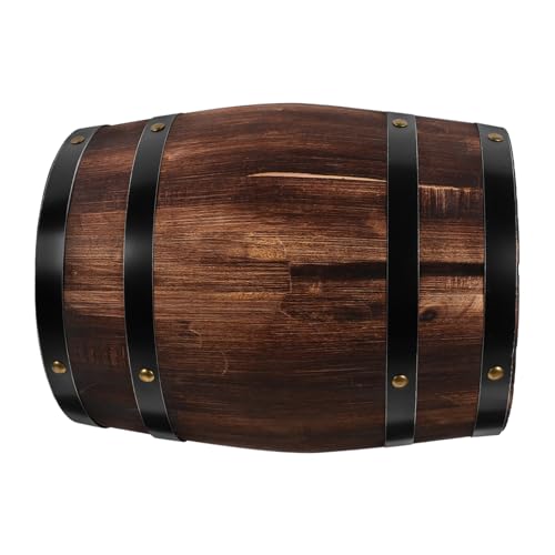 HOLIDYOYO Wooden Wine Decor Antique Oak Storage for Home Bar Rustic Whiskey Beer Decoration Unique Design for Parties