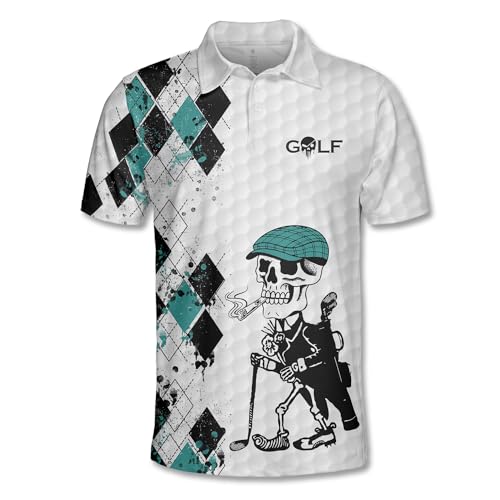 World's Okayest Golfer Funny Personalized Crazy Golf Shirts for Men, Men's Golf Shirts Short Sleeve, Lightweight Golf Polos