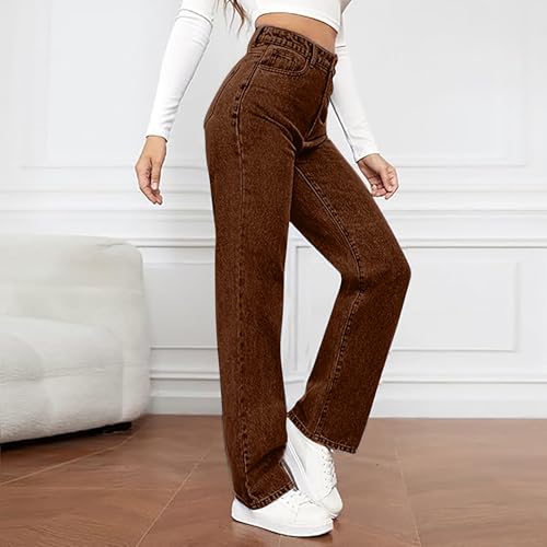 High Waisted Jeans for Women Baggy Fashion Straight Leg Denim Pants 2025 Casual Loose High Waist Jeans Trousers4