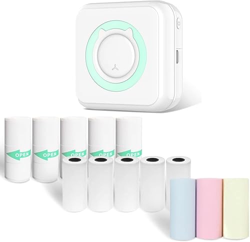 Mini impresora de bolsillo, impresora de etiquetas, impresora de etiquetas portátil para oficinahogar, máquina etiquetadora recargable con cinta