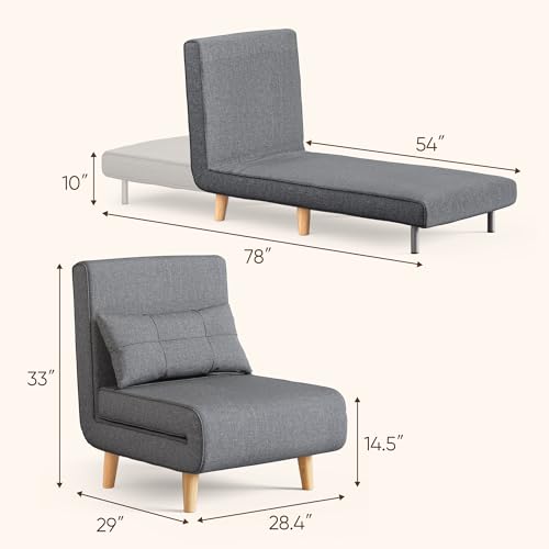 Sillón Plegable Lino Gris Oscuro miniatura 3