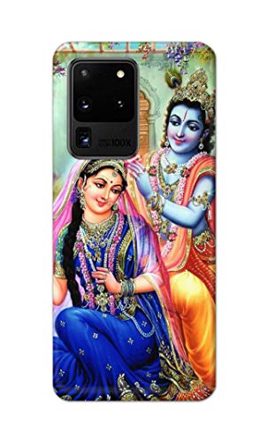 Image of Printed Hard Back Cover Case for Samsung Galaxy S20 Ultra 4G | Samsung S20 Ultra 5G Back Cover (Radha Krishna) -1803