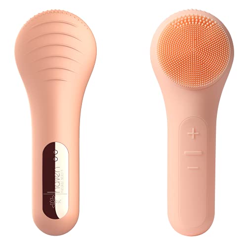 HAVEN NATURAL BEAUTY | Sonic Facial Cleansing Brush | Face Scrubber | Face Brush | Facial Brush | Flawless Exfoliating Skin Care Tools | Silicone Face Exfoliating Brush | Simple Spa Massager Brushes