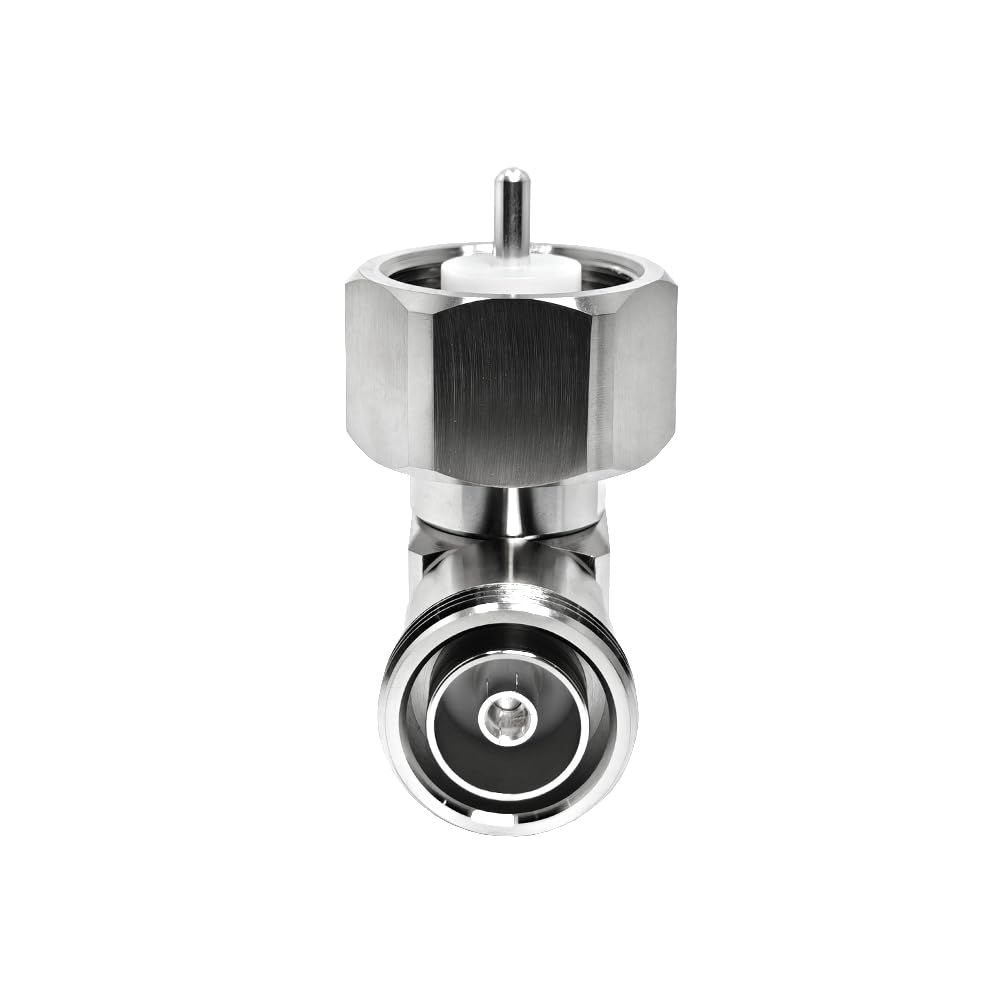 1 szt. Wysokiego napięcia LC męski na 7/16 Din żeński adapter złącza koncentrycznego kątowego - 50 omów, DC-6 GHz, niska strata wtrąceniowa