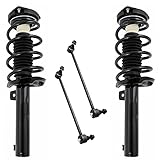 Detroit Axle - Front Struts w/Coil Spring + Sway Bars Replacement for Audi A3 Quattro VW Golf Jetta...