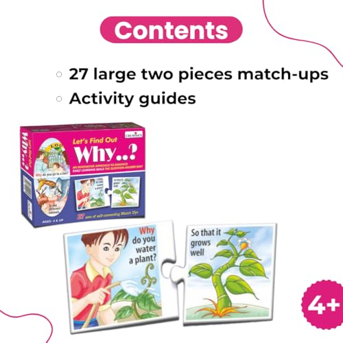 Image of Creative's WH Series | Let's Find Out- WHY? | Question - Answer Puzzles | Learning Games for Kids | Picture Puzzles Game | Preschool Learning Games | Fun Educational for Ages 4 & Up