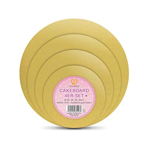 GoodBake 4-teiliges Cakeboard Set Gold Cover