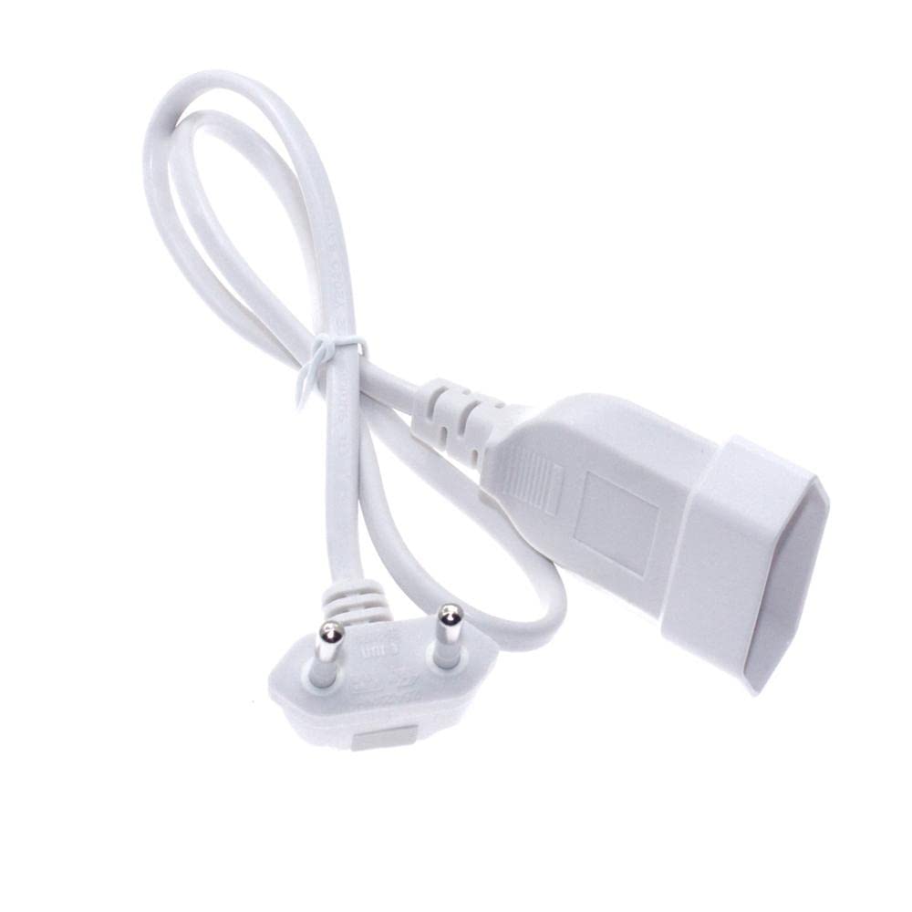 Janasiba Europea 90 graden stekker naar bus, stopcontact, power verlengkabel voor PC computer PDU (0,6 M