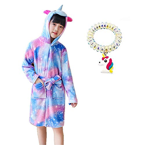 EuHigh Niños Albornoz Unicornio Encapuchado Suave Confortable aderezo batín Cuatro Estaciones Mejor para Regalos