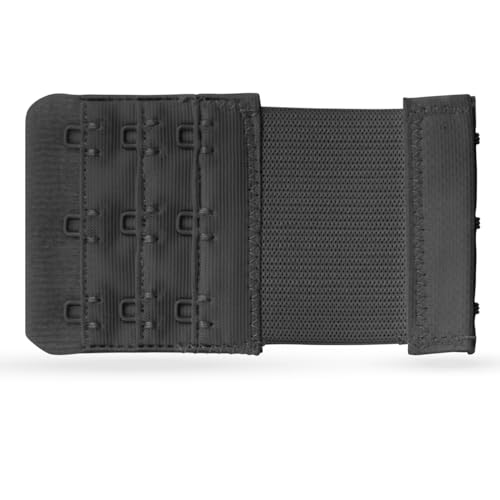 Pro Home Extensión de sujetador, extensión flexible para sujetadores, 2/3 ganchos, ojales, 9,5 cm x 2,5 cm hasta 5,5 cm, Negro , 9,5 x 3,2cm ( 1 Stück ) Pro Home Extensión de sujetador, extensión flexible para sujetadores, 2/3 ganchos, ojales, 9,5 cm x 2,5 cm hasta 5,5 cm, Negro , 9,5 x 3,2cm ( 1 Stück )