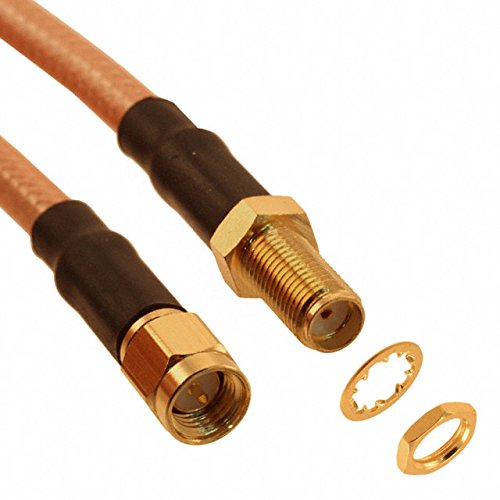 48.0 inch (1219.2mm) RG-142 SMA Female Jack to SMA Male Plug Coaxial RF Cable 50 Ohm Ships Fast from United States!
