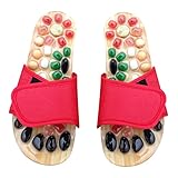 Sandales de massage pour femmes : design anti-conception et agencements précis de massage de la plante des pieds, pantoufles de massage par acupression