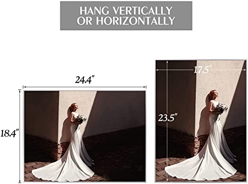 Golden State Art, 18X24 Metal Poster Puzzle Frame With Real Glass Front, Aluminum Photo Frame Without Mat, Wall Hanging Picture Frame For Vertically Or Horizontally (Silver, 1-Pack) #TOP6