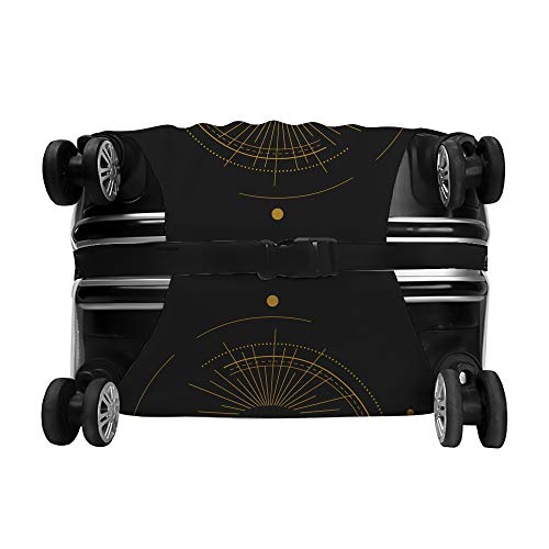 Housse de protection pour valise au motif or et noir chic de 45 à 81cm