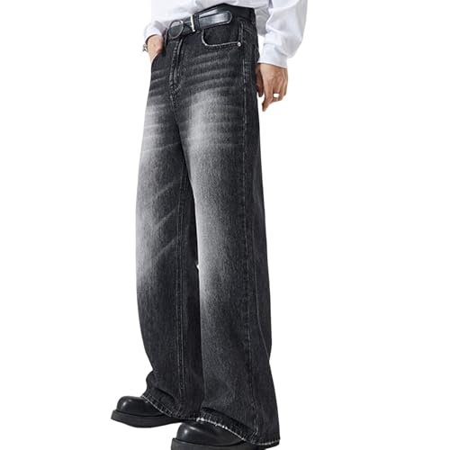 Y2k Baggy Flared Jeans Men Casual 90s Vintage Bell Bottom Jeans Wide Leg Denim Pants Trendy Relaxed Fit Grunge Pants