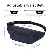 IHIGOGOFA Bumbags nerka nerka modna torba nerka z 30 cm przedłużonym paskiem na spacery z psem wspinaczka turystyka podróż jazda na rowerze dziewczyny panie mężczyźni kobiety, Ciemnoniebieski#1, Jeden