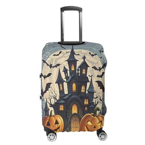 Pumpkin Lantern Castle Luggage Cover Elastic Luggage Covers for Suitcase Travel Luggage Covers Anti-Scratch Washable Suitcase Sleeve Fits 19-32 Inch Luggage4
