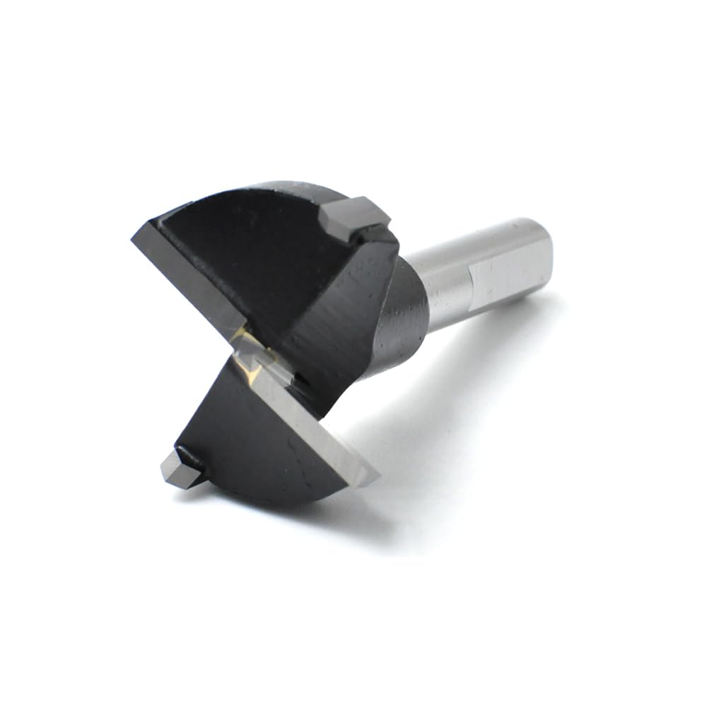 35mm Diameter Carbide Tipped Hinge Boring Bit - 35mm Dia x 70mm Long x 10mm Shank, Right Hand Rotation