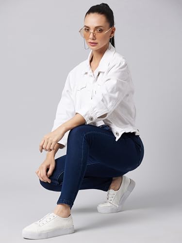 Image of Dolce Crudo Women's Skinny Fit High Rise Regular Length Stretchable High Waist Denim Jeans