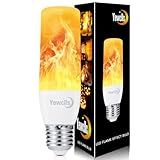 Yewclls LED Flame Effect Light Bulbs - E26 LED Bulb with Gravity Sensor Flickering Light Halloween Christmas Decoration Indoor Outdoor Party Hotel Bar Atmosphere Decoration - 1 Pack