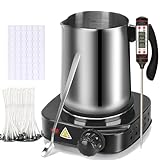 Haccah Candle Making Kit, Wax Melter for Candle Making, DIY Candle Making Supplies for Adults,Beginners, Including 500w Electric Stove,900ml Melting Wax Pouring Pot, Thermometer, Spoon, Candle Wick