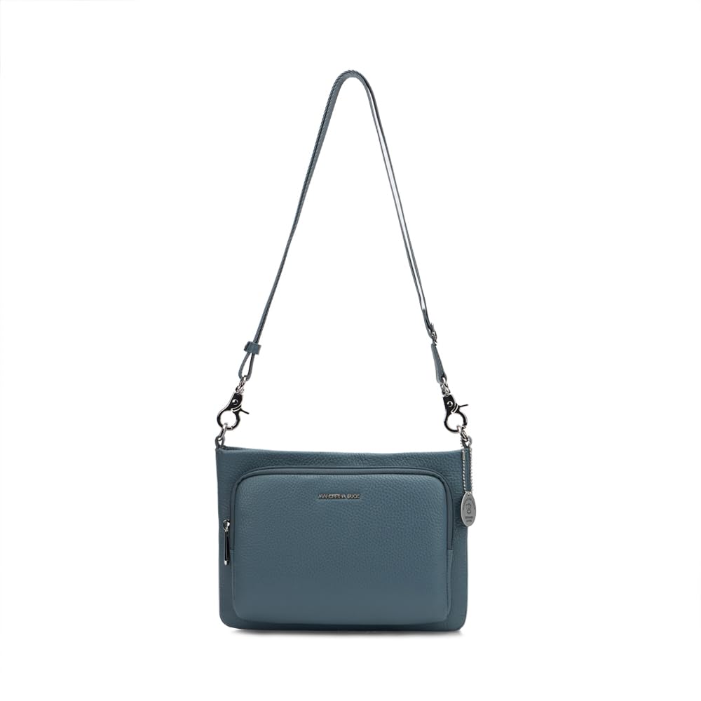 Mandarina Duck Mellow Leather Crossover Women's, Iron, Taglia Unica