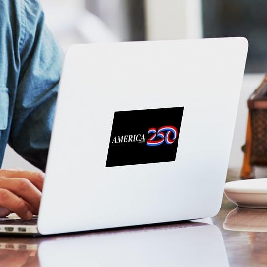 CafePress America250: White Horizontal Logo Rectangle Bumper Sticker Car Decal