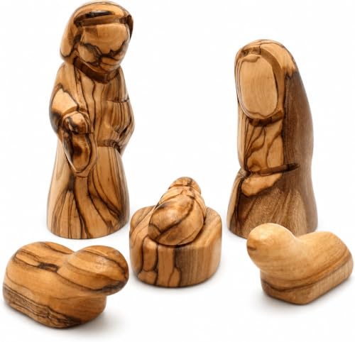 Zuluf Small Olive Wood Nativity Set
