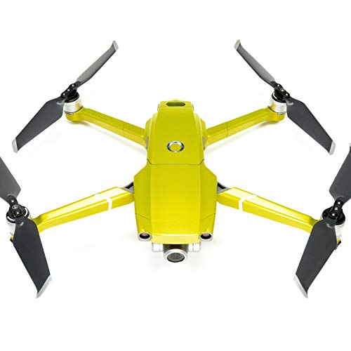 Image of Wrapgrade Poly Skin Sticker compatible with DJI Mavic 2 Main unit (LIMONCINO YELLOW)