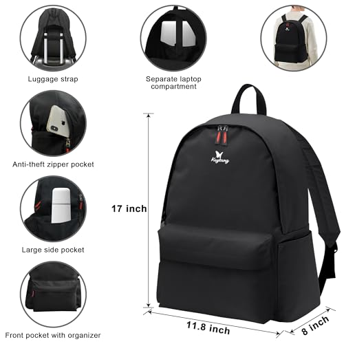 Classic 20" Carry-On Luggage Set with TSA Lock Spinner Wheels, Lightweight Hardside Expandable Suitcase with Front Open Pocket, Bonus Travel Backpack and Makeup Bag, Navy Blue3