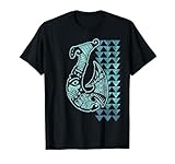 T-shirt vintage d'inspiration polynésienne hawaïenne pour hommes, femmes, adolescents, enfants, garçons et filles, avec un hameçon, des dents de requin. Il est parfait pour les amateurs de requins, les vacances d'été, les journées à la plage, le surf, le quotidien décontracté et les aventures tropicales