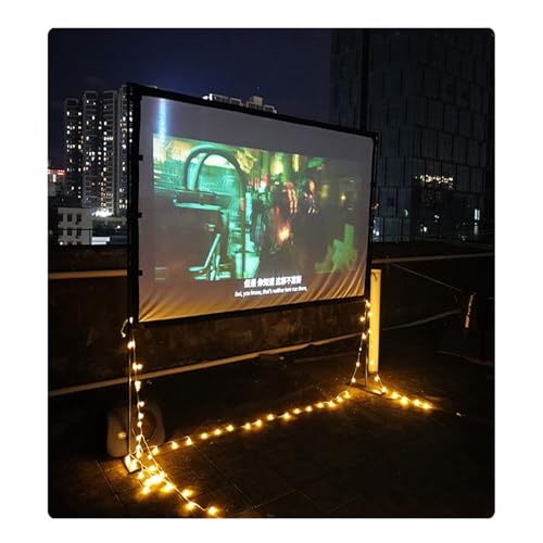 Projector Screen, Portable Iron Plate Support Foldable Curtain 100 Inch Outdoor Home Ktv Entertainment Office Hd Projection Screen miniatura 3