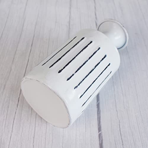 Vase en métal galvanisé incassable pour décorer une bibliothèque