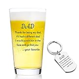 Best Gifts for Dad from Son,Daughter,Birthday,Fathers Day,Christmas Idea Gifts for Dad -16oz Beer Glasses for Dad,Thank You Being My Dad,Dad Pint Glasses…
