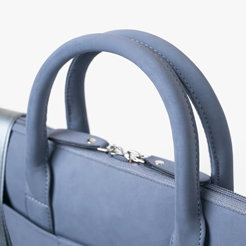 Image of Bellblock Sleek Messenger Laptop Bags For Men /Women Office Use | Travel Friendly With Luggage Strap | Office Bag For Man /Woman | Cotton Canvas | Olive Green (Upto 14 Inch)