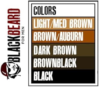 Blackbeard for Men Beard Color – 1-Day Beard, Mustache, Eyebrow, Sideburns Color – Temporary Facial Hair Tint - Hypoallergenic Beard Dye Alternative – Up to 45 applications – Black, 1 Pack