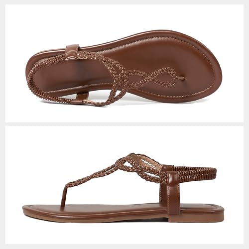 Image of zeetoo Women's Flat Sandals Summer T-StrapThong Bohemian Casual Comfortable Dressy Sandals for Women