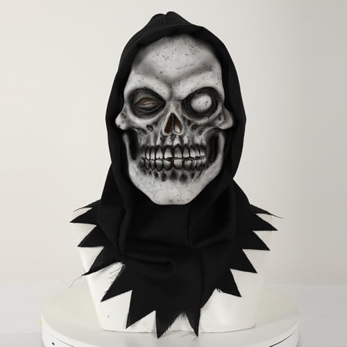 Tête de mort en latex lavable pour déguisement et cosplay d'Halloween - 3