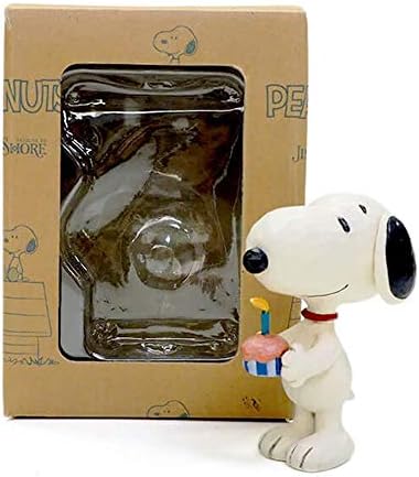 Enesco Peanuts by Jim Shore Snoopy Birthday Mini Figurine, 3 Inches, Multicolor