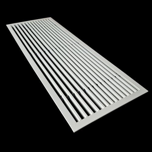 Image of Premium Central air Conditioning Grille- Linear Bar Grilles - Aluminium Powder Coated Grill, Ventilation Grill, Home Grill, ac Jali, Grill for Wall, Sidewall and Ceiling (24 inch * 8 inch)