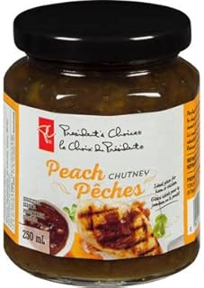 PRESIDENT'S CHOICE, Peach Chutney Relish, 250mL/8.5 oz, Imported from Ca...