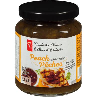 PRESIDENT'S CHOICE, Peach Chutney Relish, 250mL/8.5 oz, Imported from Canada}